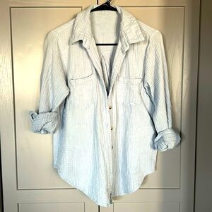 Blue button up shirt